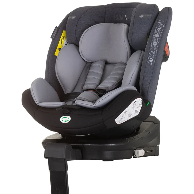 Scaune auto grupa 40-150 cm (0-36 kg) - Scaun auto Chipolino Tourino Isofix Grey mix