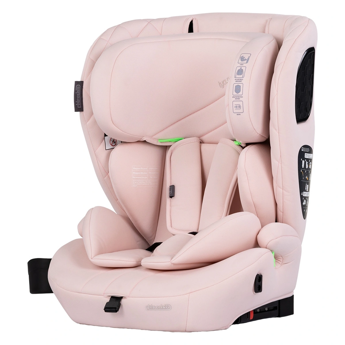 Scaune auto grupa 70-150 cm (9-36 kg) - Scaun auto Chipolino Tycoon Iso I-Size 76-150 cm cu sistem Isofix, Pink marshmallow - Roz