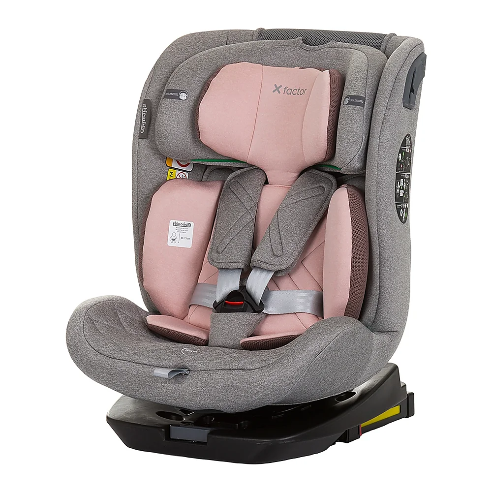 Scaune auto grupa 40-150 cm (0-36 kg) - Scaun auto Chipolino X Factor I-Size 40-150 cm flamingo cu sistem Isofix