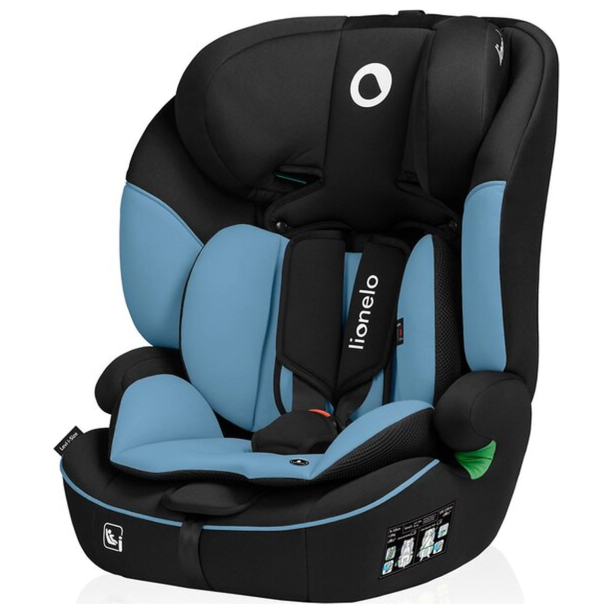 La plimbare - Scaun auto, Lionelo, Levi i-Size, Universal, Instalare FWF, Cu tetiera reglabila in 10 pozitii, Cu spatar detasabil,