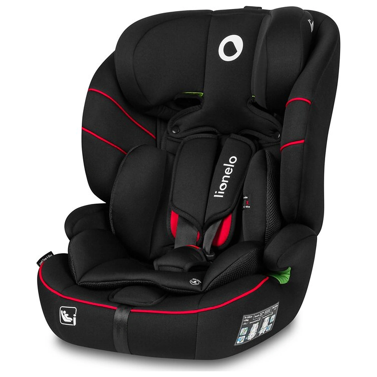 La plimbare - Scaun auto, Lionelo, Levi i-Size, Universal, Instalare FWF, Cu tetiera reglabila in 10 pozitii, Cu spatar detasabil,