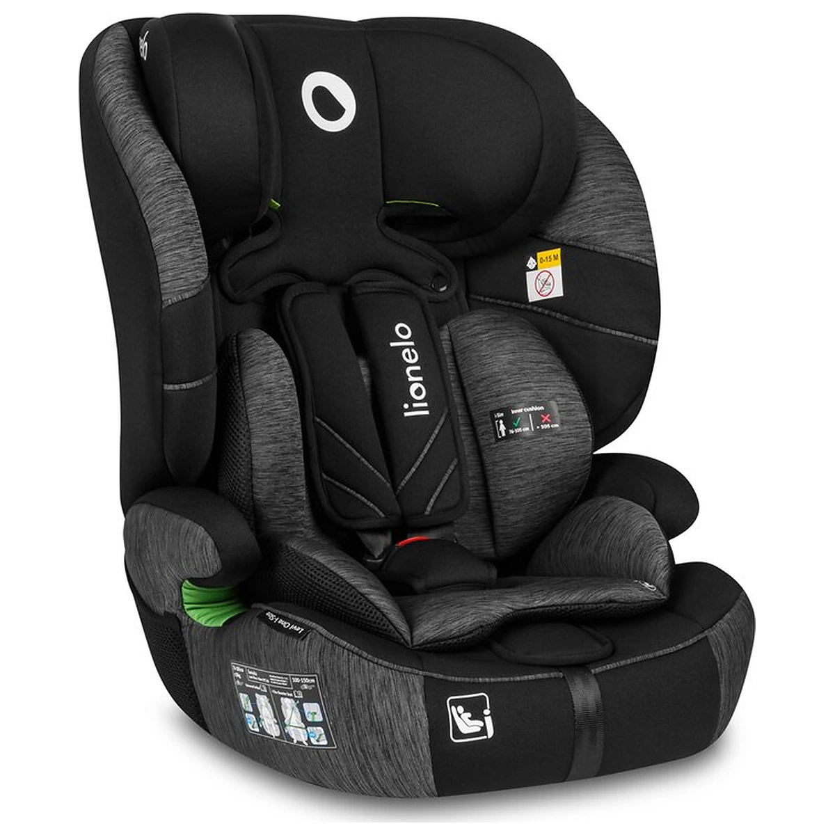 La plimbare - Scaun auto, Lionelo, Levi One i-Size, Universal, Instalare FWF, Cu tetiera reglabila in 10 pozitii, Cu spatar