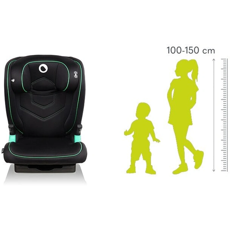 Lionelo - Scaun auto Neal Onix Spatar reglabil, Baza i-size, 15-36 Kg, cu Isofix, Conform cu standardul european de securitate ECE R129, Negru [7]
