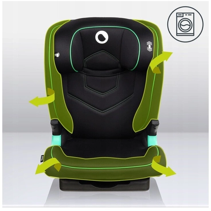 Lionelo - Scaun auto Neal Onix Spatar reglabil, Baza i-size, 15-36 Kg, cu Isofix, Conform cu standardul european de securitate ECE R129, Negru [20]