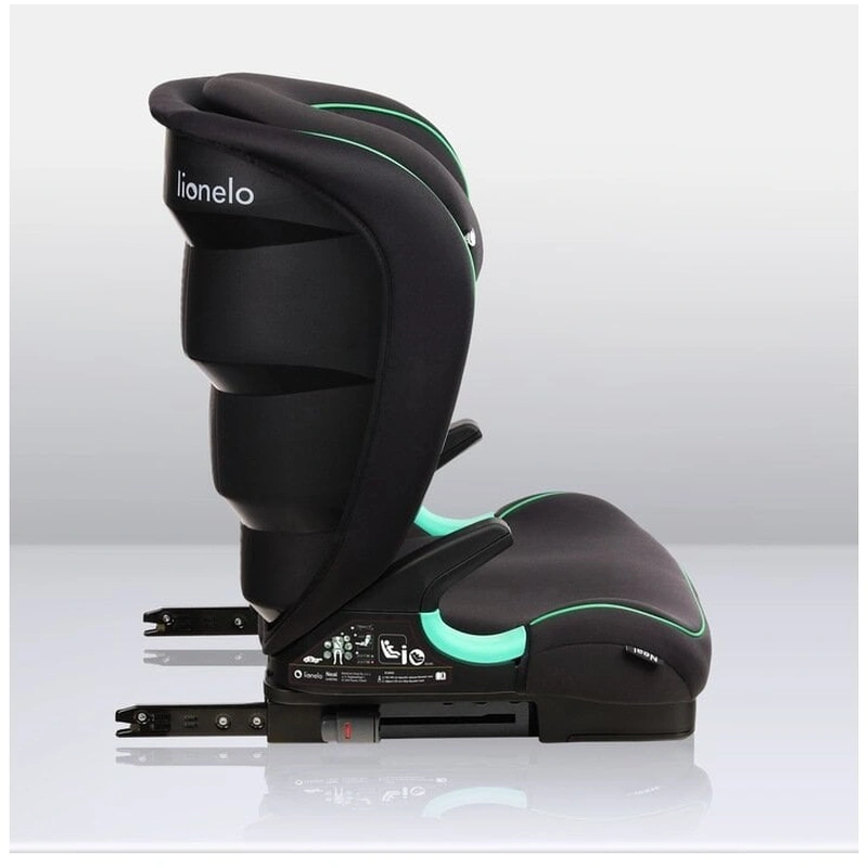 Lionelo - Scaun auto Neal Onix Spatar reglabil, Baza i-size, 15-36 Kg, cu Isofix, Conform cu standardul european de securitate ECE R129, Negru [17]