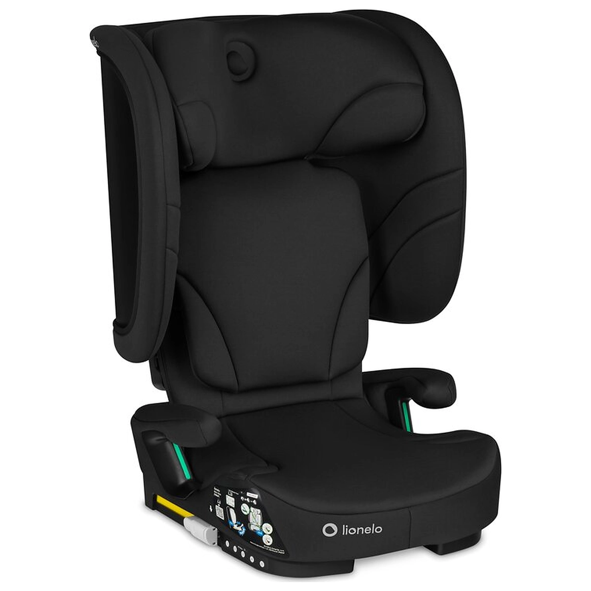 Scaune auto grupa 100-150 cm (15-36 kg) - Scaun auto pliabil, Lionelo, Orin, i-Size, 100-150 cm, Isofix+Top Tether, Husa transport, Negru Carbon