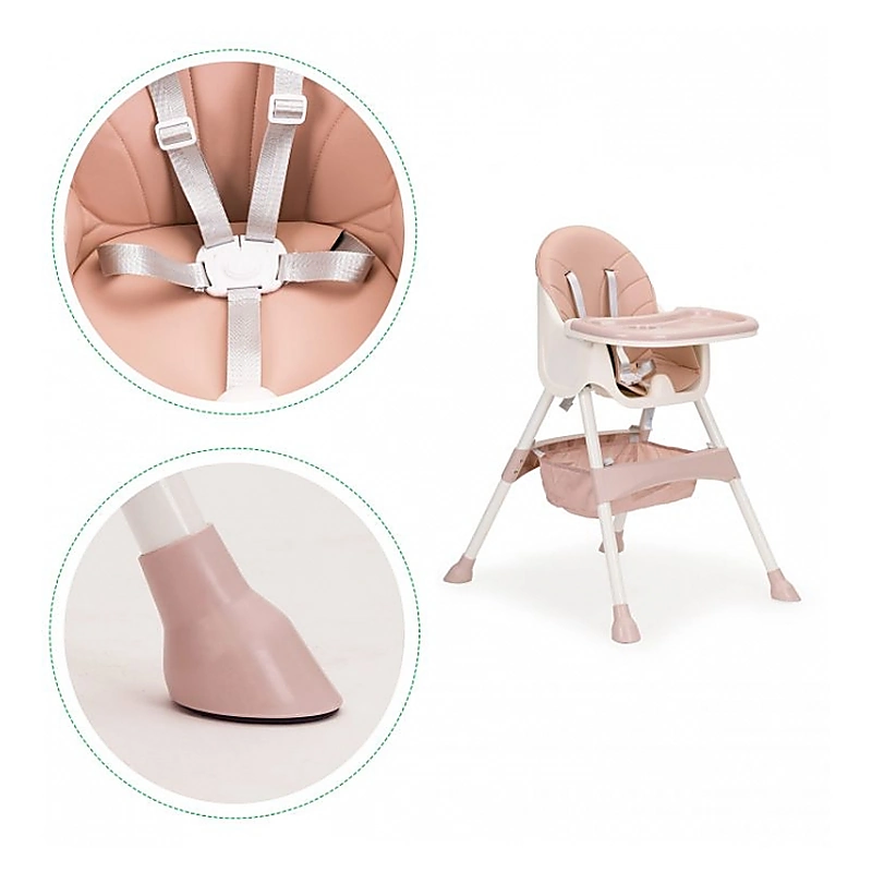Scaun de masa 2 in 1 Ecotoys - Roz 6 luni [4]