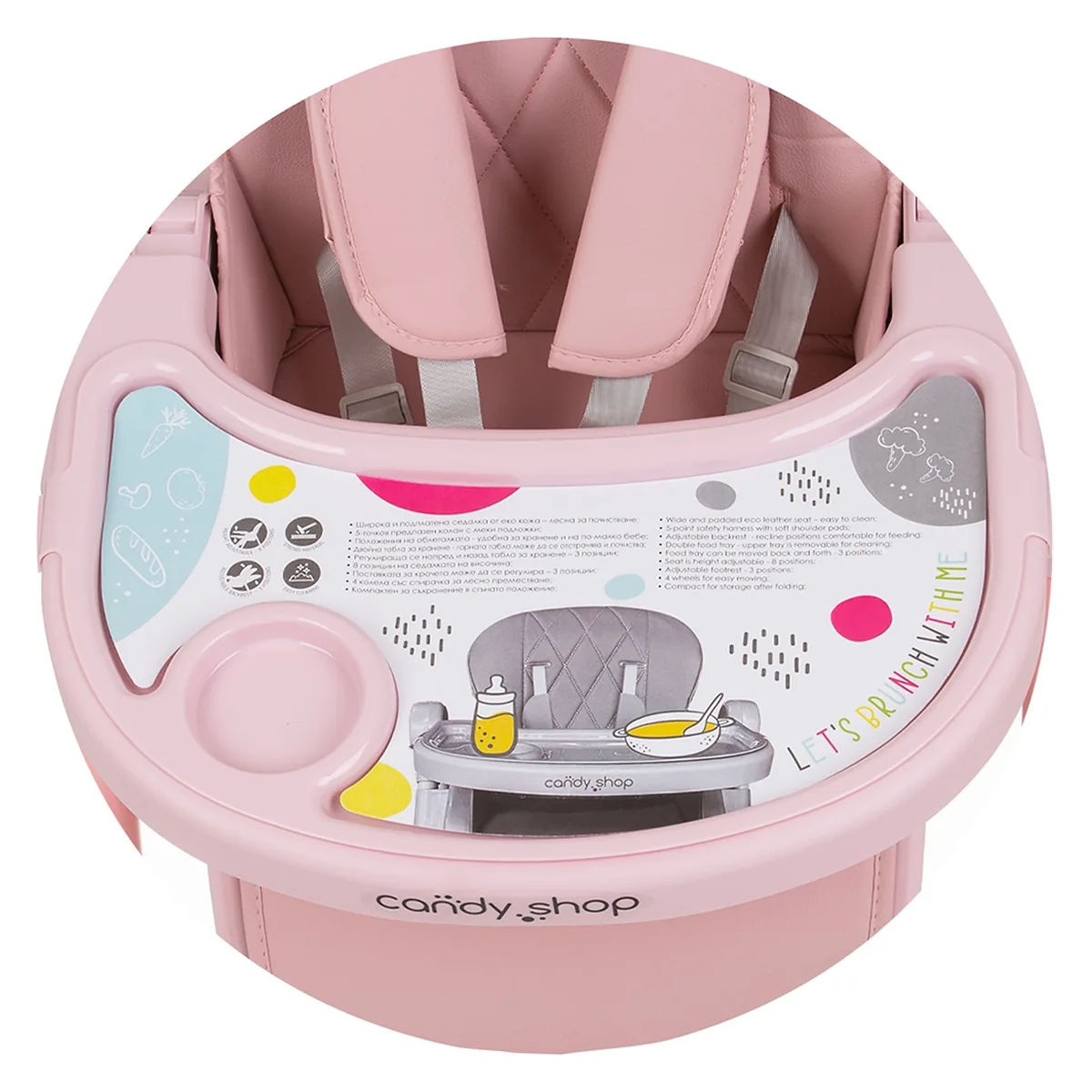 Scaun de masa Chipolino Candy Shop - Flamingo (roz) [7]