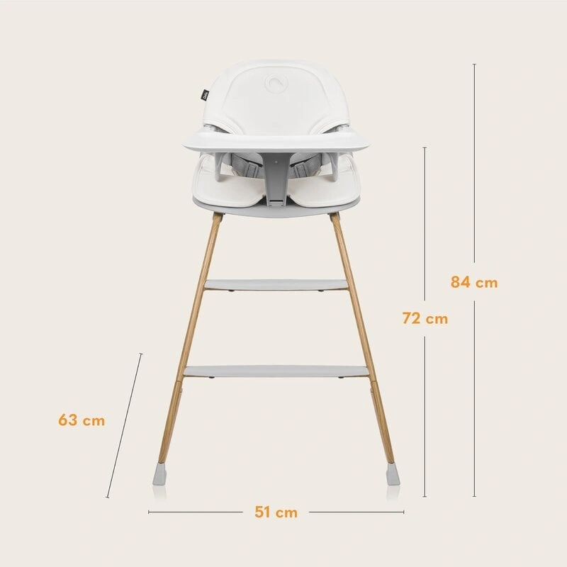 Scaun de masa, Lionelo, Dalia, 2 in 1, Transformabil, Gri [18]