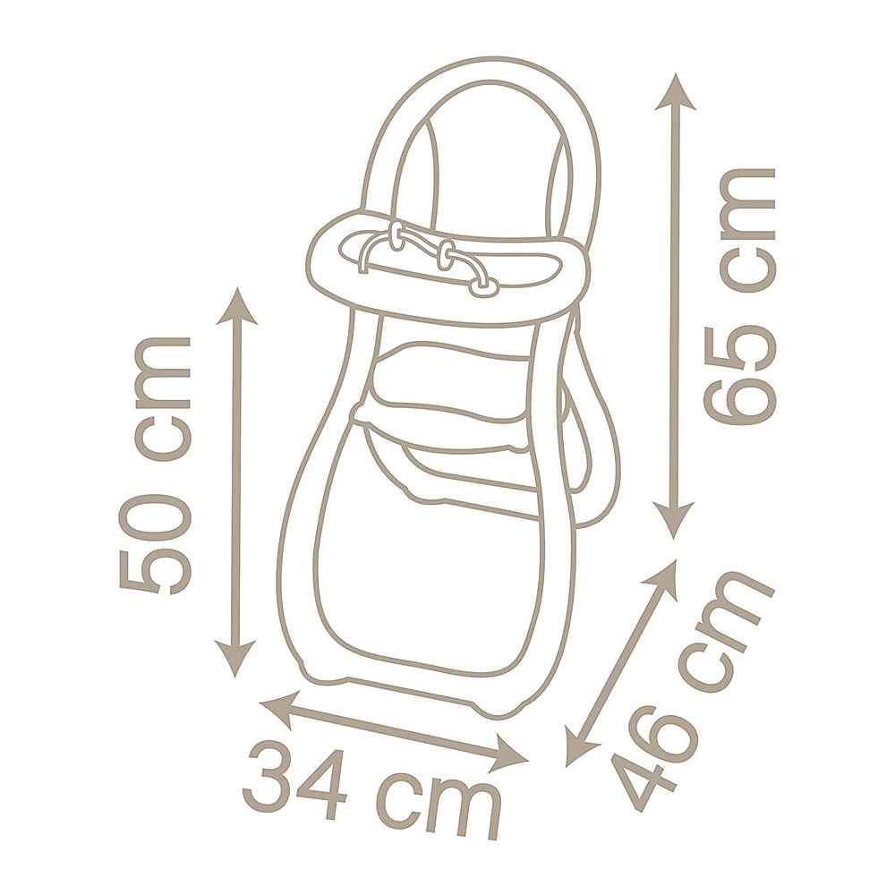 Scaun de masa pentru papusi Smoby Baby Nurse maro [3]