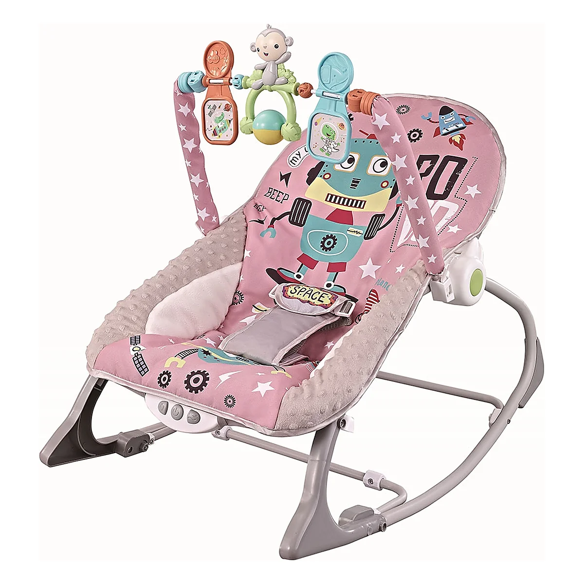 Balansoare si leagane bebelusi - Scaunel balansoar Chipolino Baby Spa, Pink