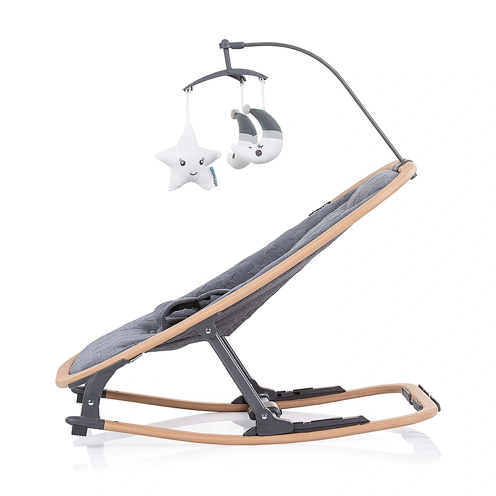 Scaunel balansoar Chipolino Velvet graphite wood [1]