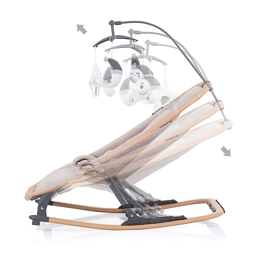 Scaunel balansoar Chipolino Velvet sand wood [2]