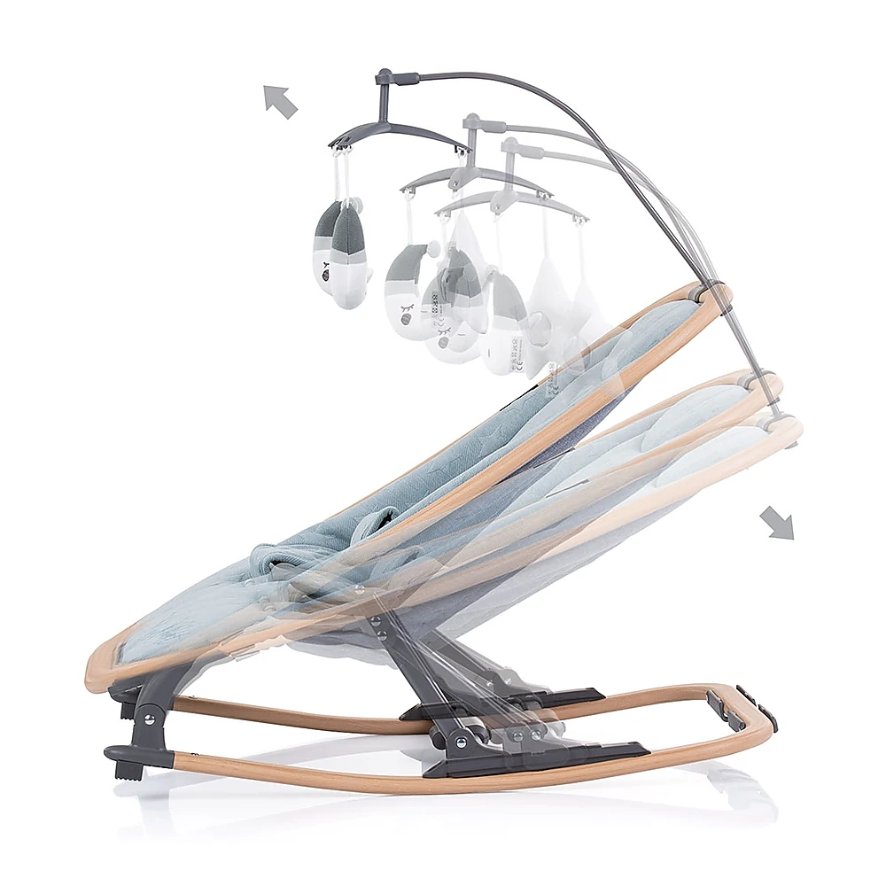 Scaunel balansoar Chipolino Velvet sky wood [2]