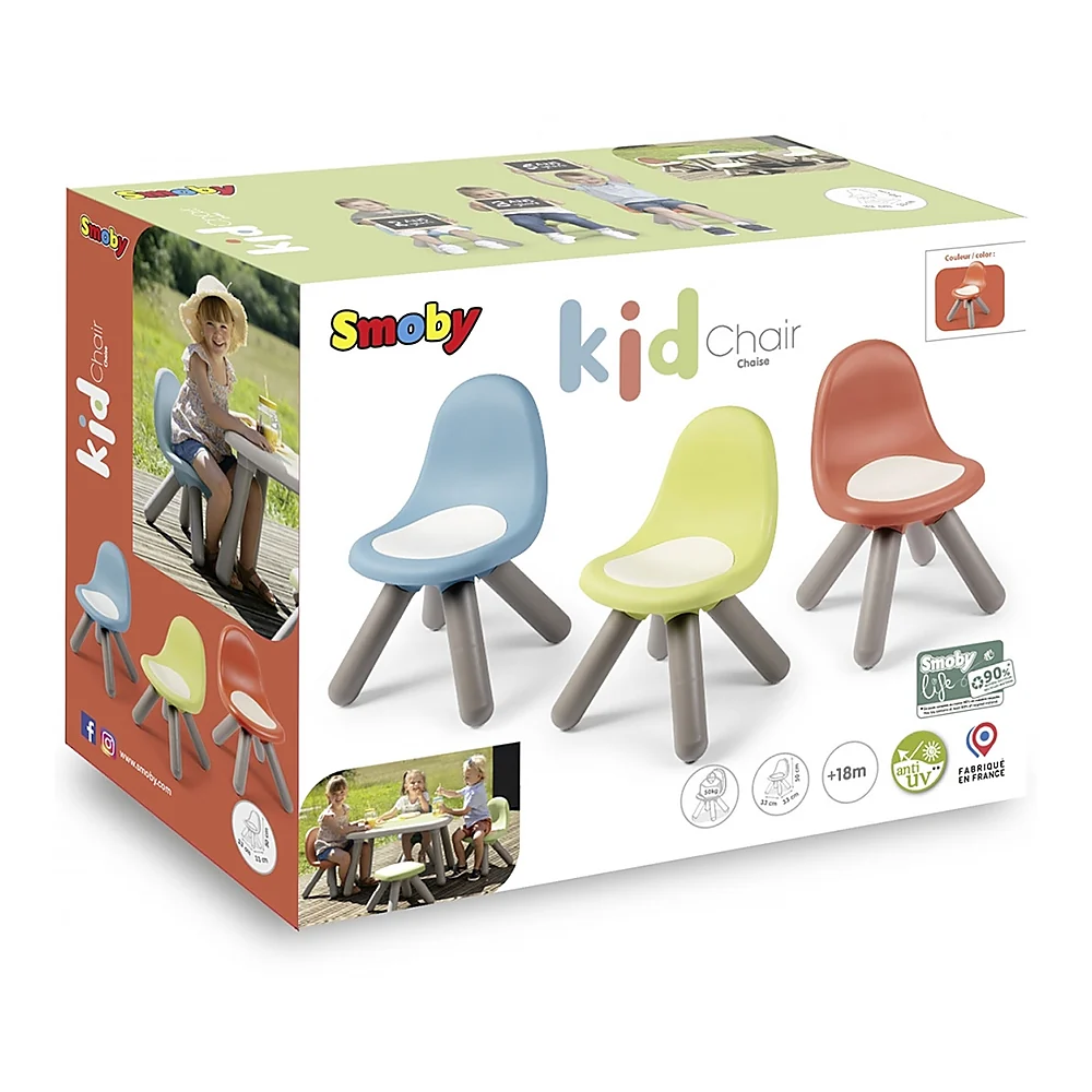 Scaunel cu spatar pentru copii Smoby Life, Terra cotta [6]