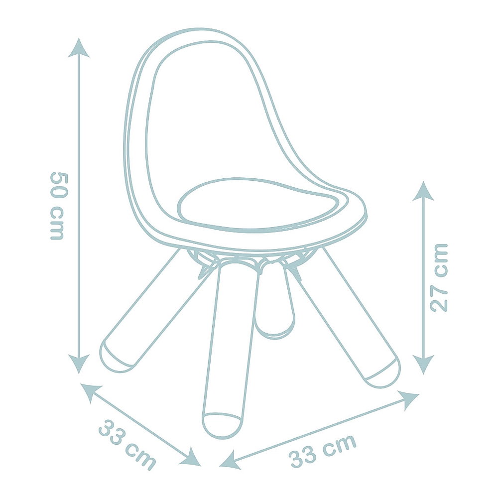 Scaunel cu spatar pentru copii Smoby Little albastru [1]