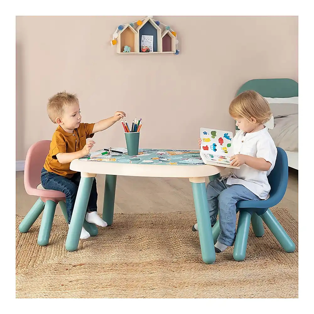 Scaunel cu spatar pentru copii Smoby Little albastru [4]