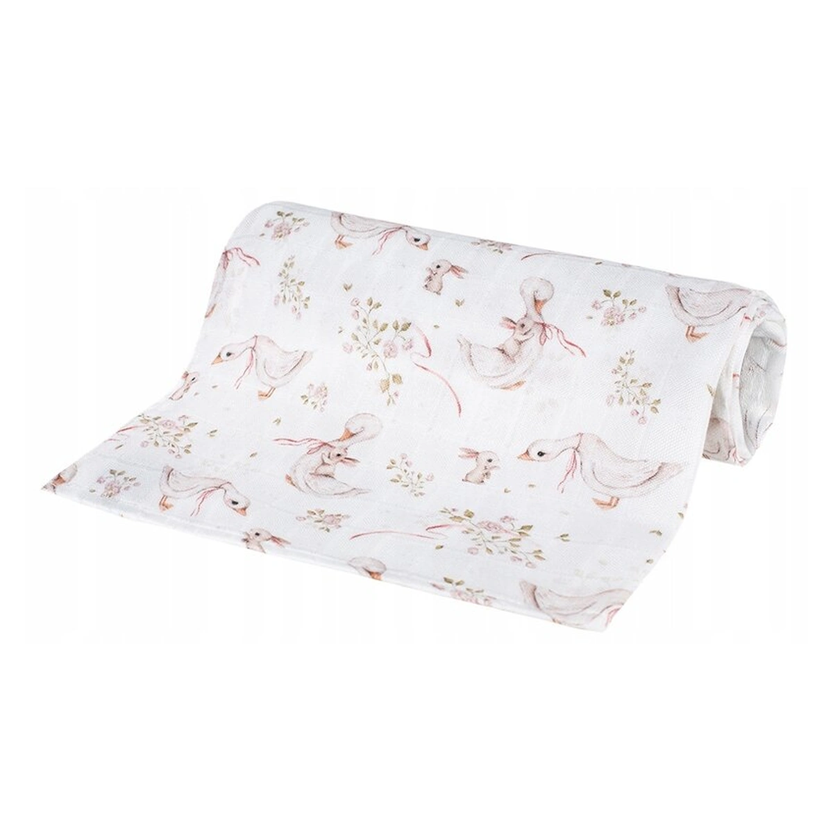 Museline si scutece - Scutec din bambus, Bocioland, Goose, 75x75 cm, Multicolor