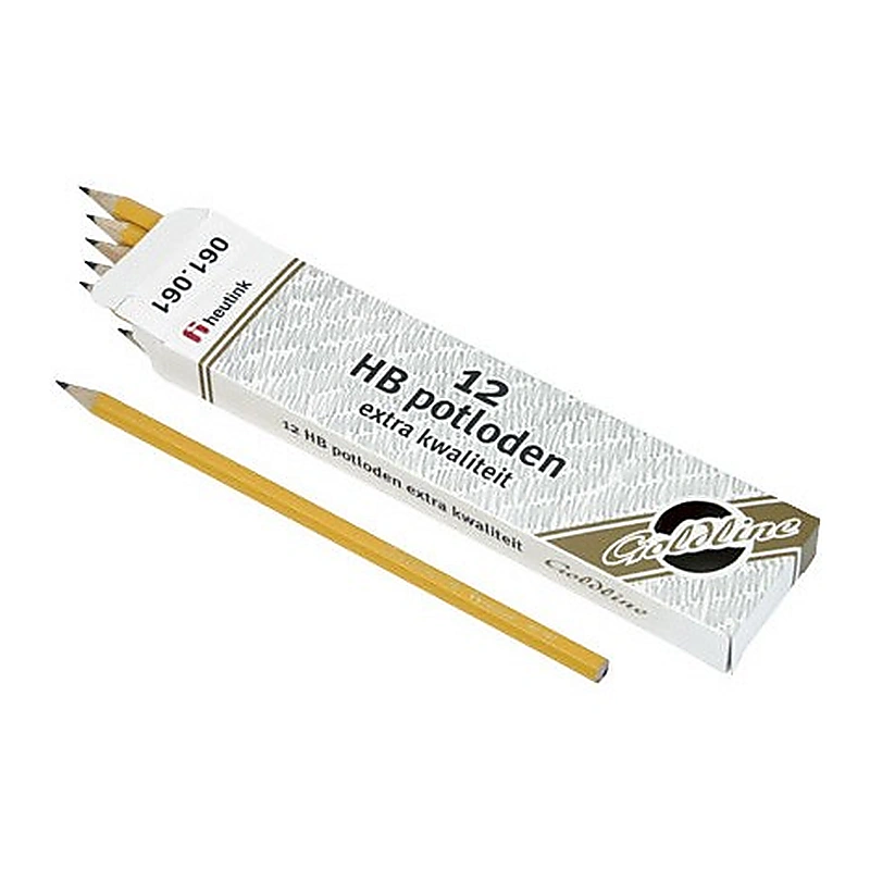 Set 12 creioane Goldline HB din lemn galben - Heutink [0]