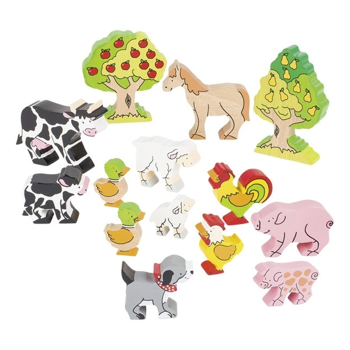 Jucarii bebelusi - Set 14 piese La ferma