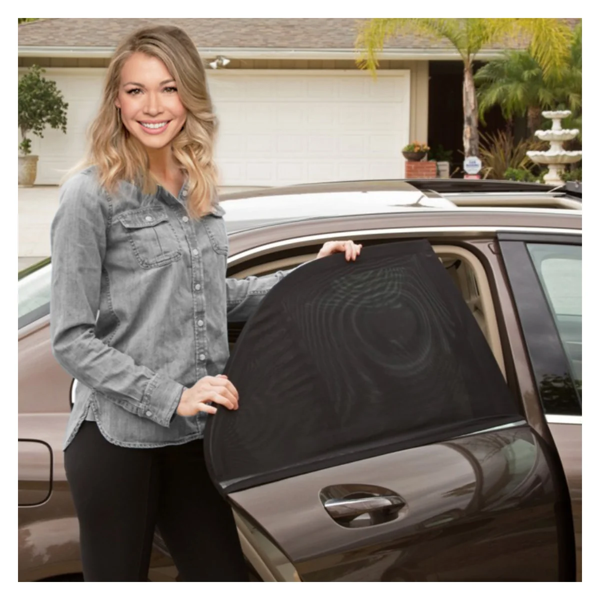 Set 2 bucati parasolar auto BabyJem Sun Shade Cover (Model: 82x50 cm) [8]