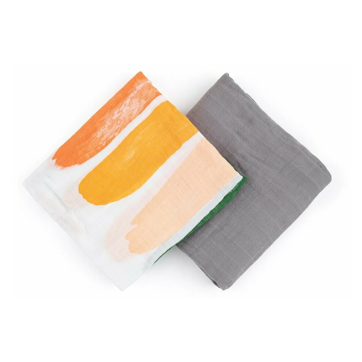 Somnul celor mici - Set 2 museline din bambus, Multifunctionale, Hipoalergenice, 120x120 cm, Multicolor