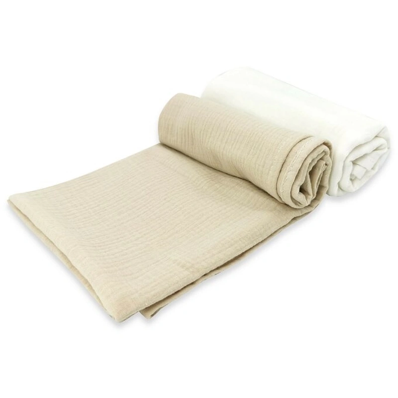 Camera copilului - Set 2 museline, MimiNu, Multifunctionale, Din bumbac certificat Oeko Tex Standard 100,80x80 cm, Warm beige and Cream