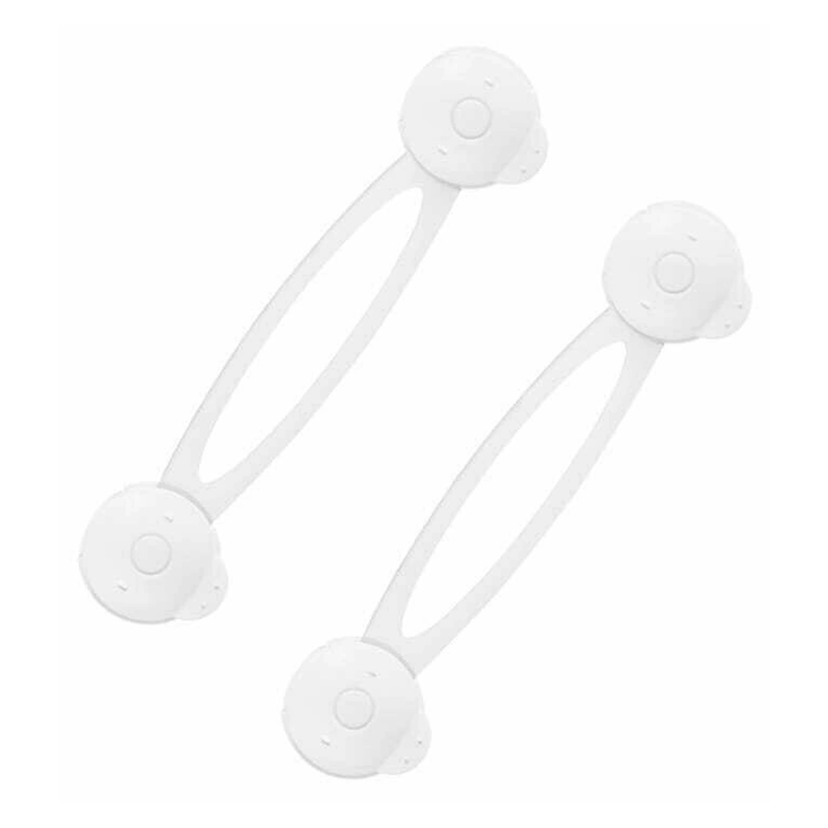 Protectii si seturi de siguranta - Set 2 sisteme de siguranta multifunctionale, Flexibile, pentru sertare/dulapuri/frigider, Alb