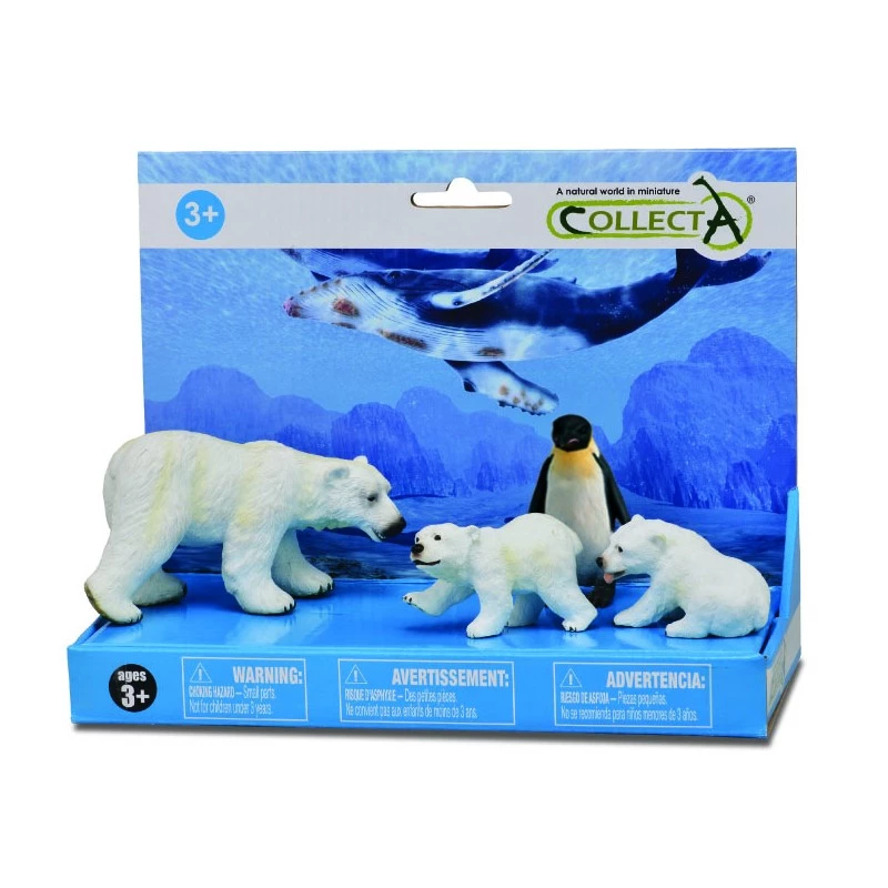 Jucarii - Set 4 figurine Ursi polari si pinguin