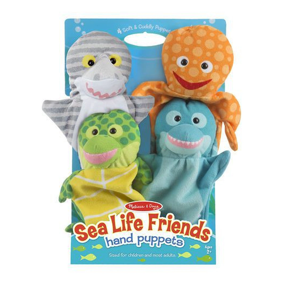 Papusi de mana - Set 4 papusi de mana Animale marine - Melissa and Doug