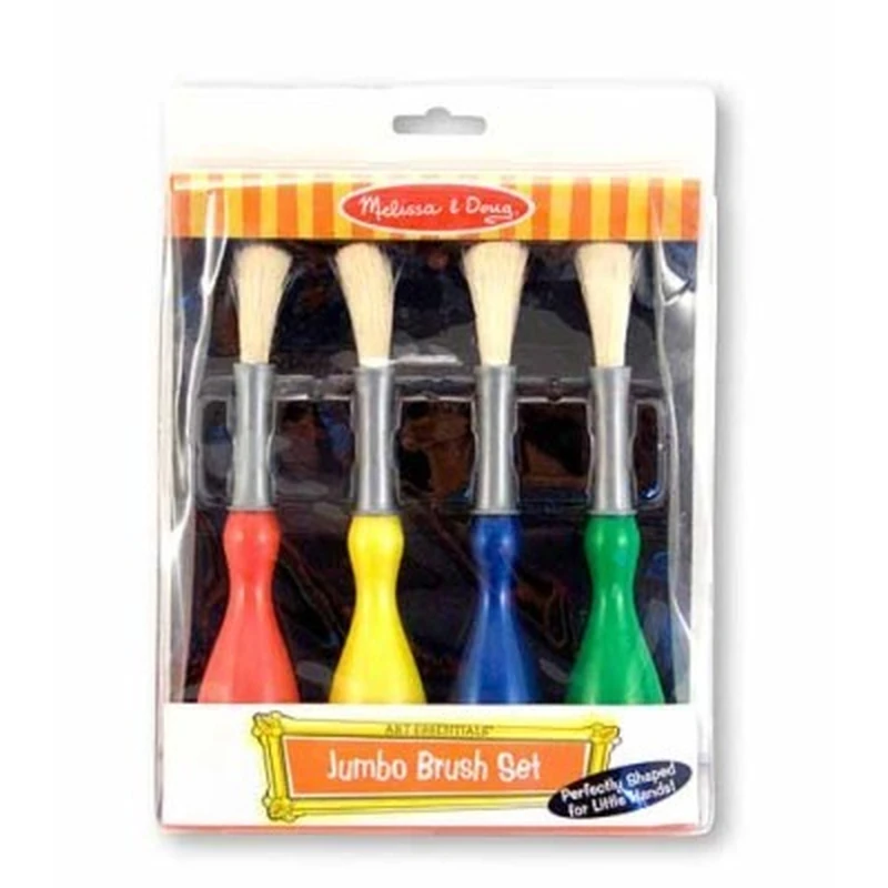 Jocuri si creativitate - Set 4 pensule jumbo cu maner special Melissa and Doug