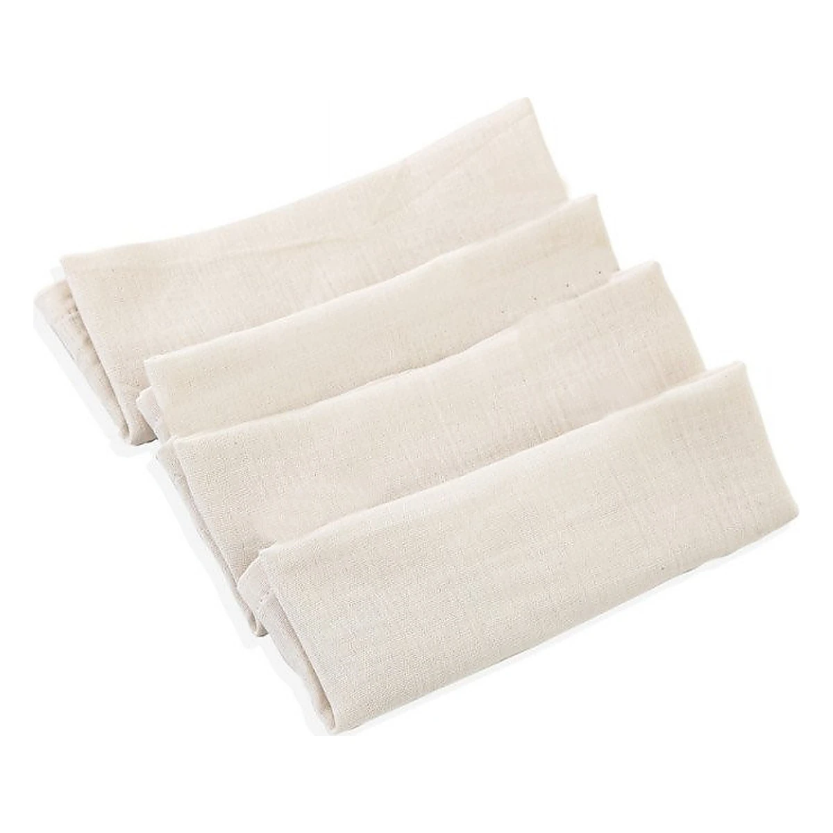 Somnul celor mici - Set 4 prosopele din muselina, BabyJem, 25x25 cm, Ecru