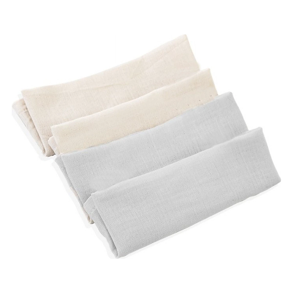 Somnul celor mici - Set 4 prosopele din muselina, BabyJem, 25x25 cm, Gri