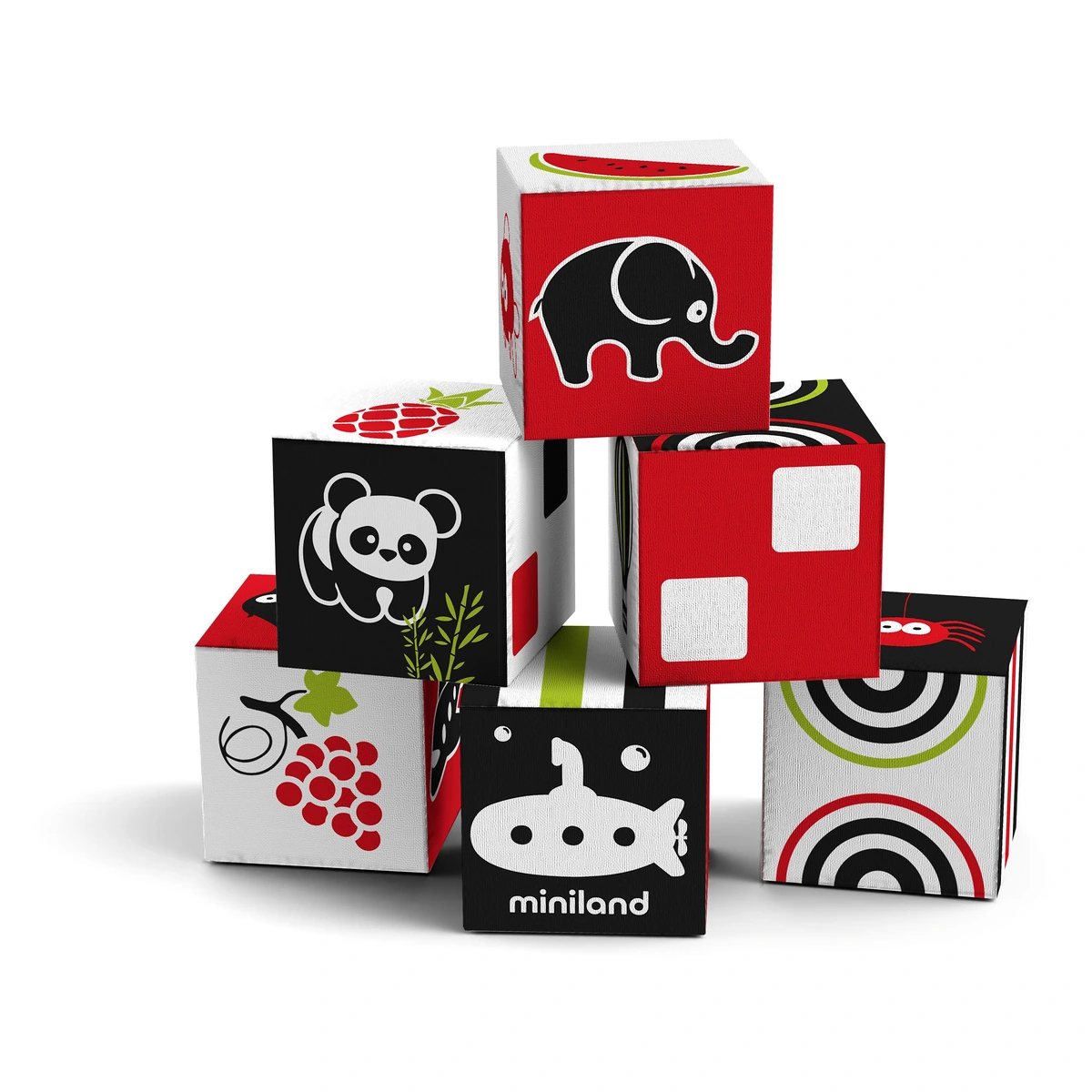 Zornaitoare - Set 6 cuburi educationale pentru bebelusi