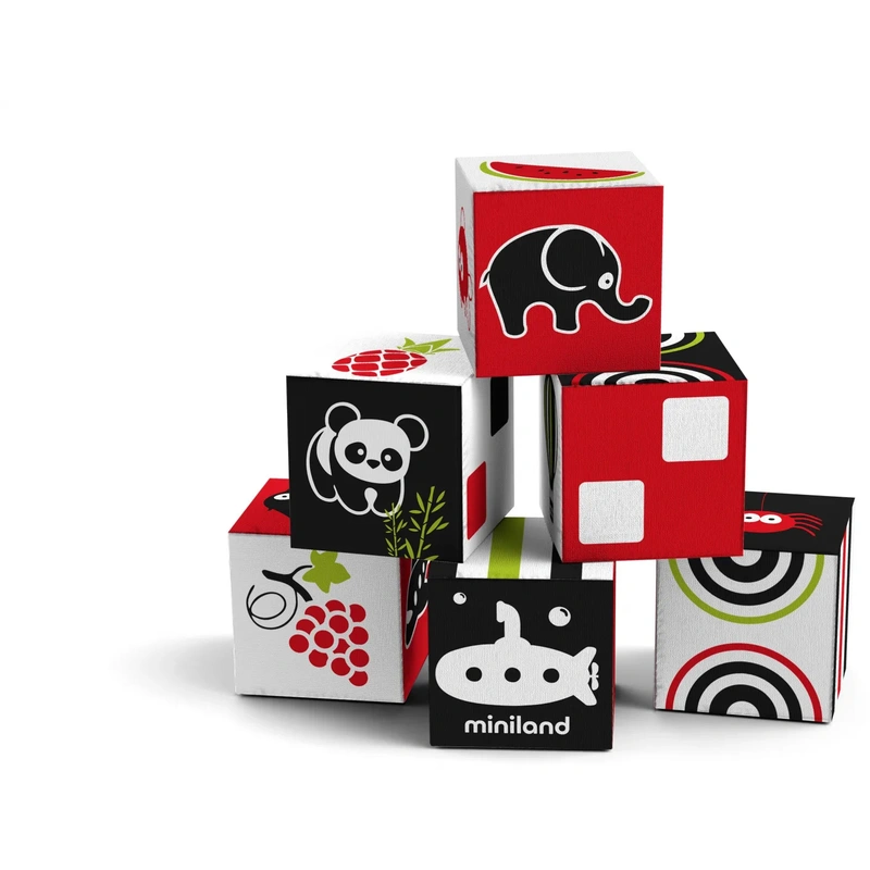 Zornaitoare - Set 6 cuburi educationale pentru bebelusi