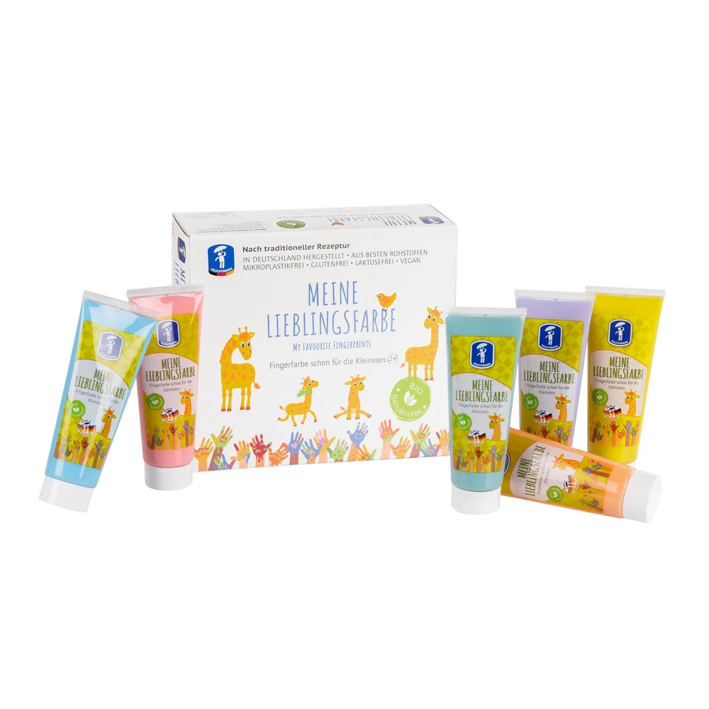 Set vopsea degetele FEUCHTMANN Pastel 6 culori 2 ani+ [1]