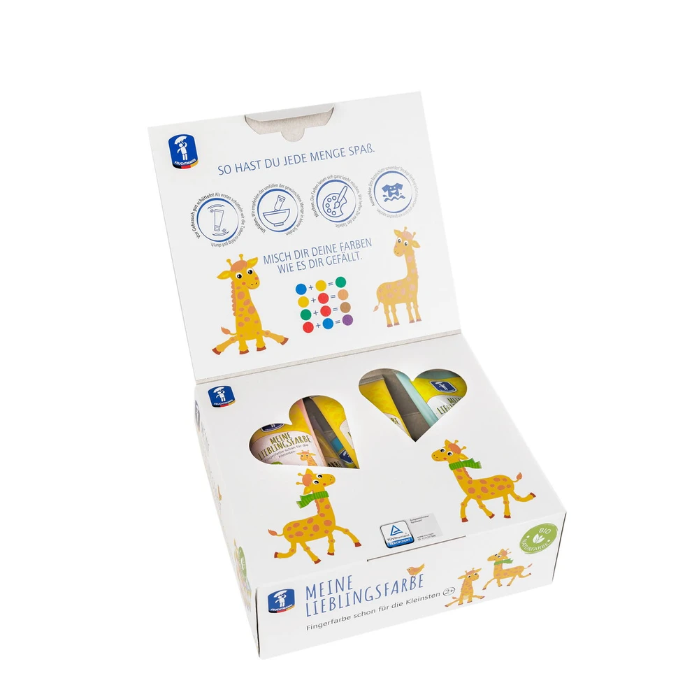 Set vopsea degetele FEUCHTMANN Pastel 6 culori 2 ani+ [2]