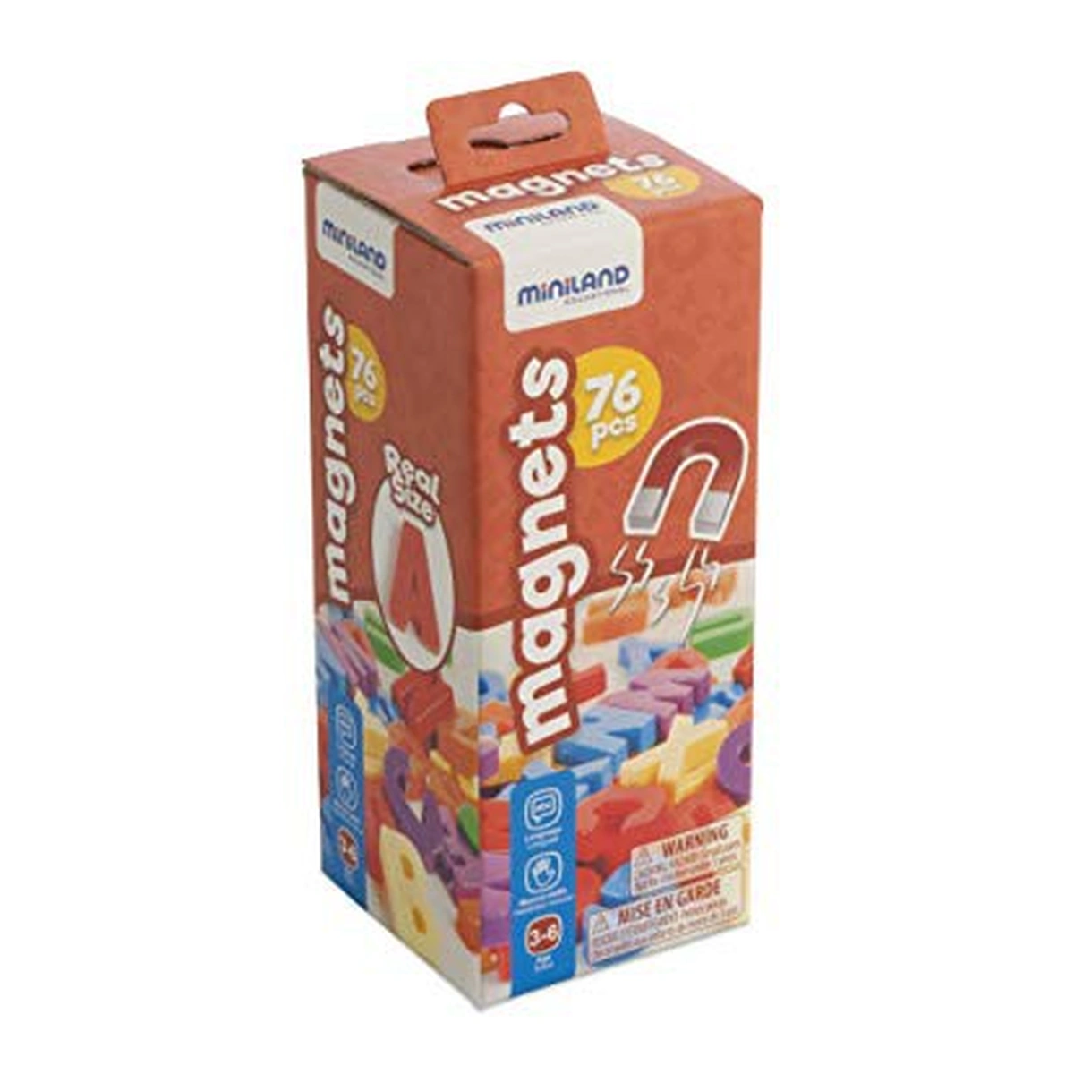 Litere, limbaj, cifre - Set 66 litere mari magnetice - Miniland