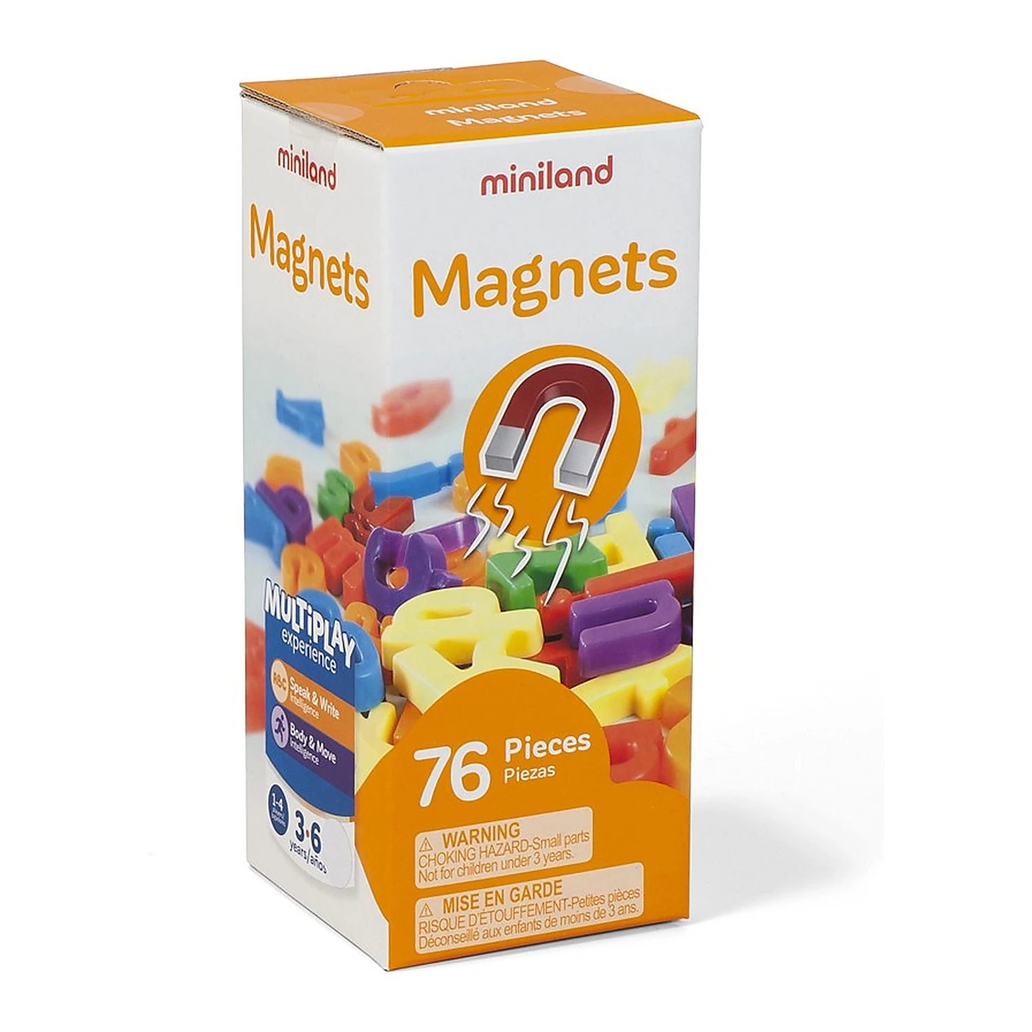 Litere, limbaj, cifre - Set 66 litere mici magnetice - Miniland