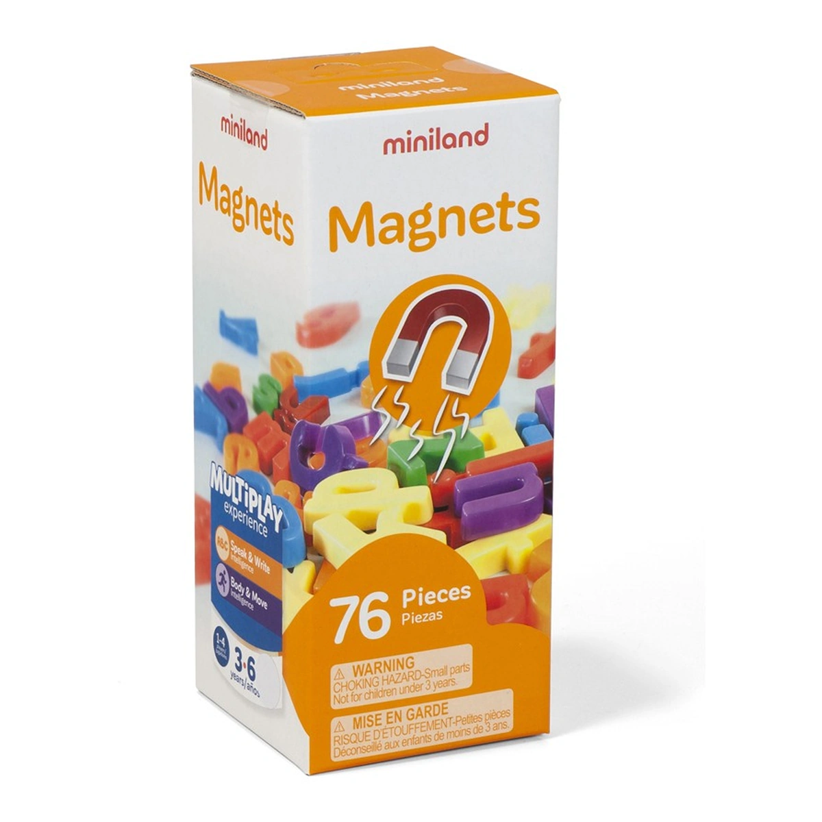 Litere, limbaj, cifre - Set 66 litere mici magnetice - Miniland