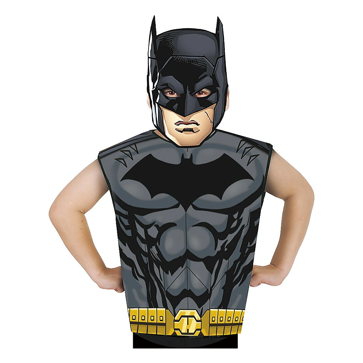Costume carnaval copii - Set Batman - Masca & tricou fara maneci (3 - 6 ani)
