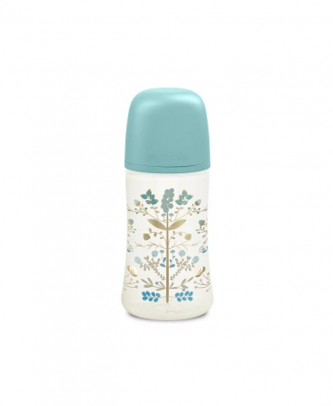 Set biberon 270ml + suzetă 0-6m + lănțișor Albastru Gold Premium [1]