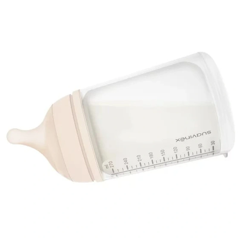 Set biberon anticolici 270 ml + tetină cu debit mediu + săculeț silicon Zero Zero Suavinex [3]