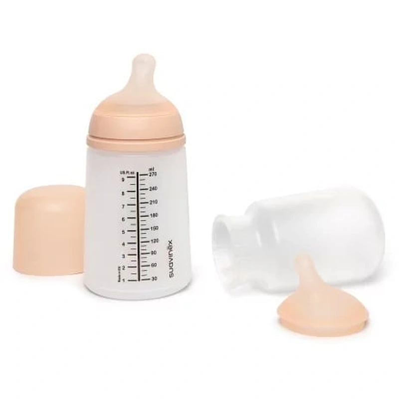 Set biberon anticolici 270 ml + tetină cu debit mediu + săculeț silicon Zero Zero Suavinex [2]