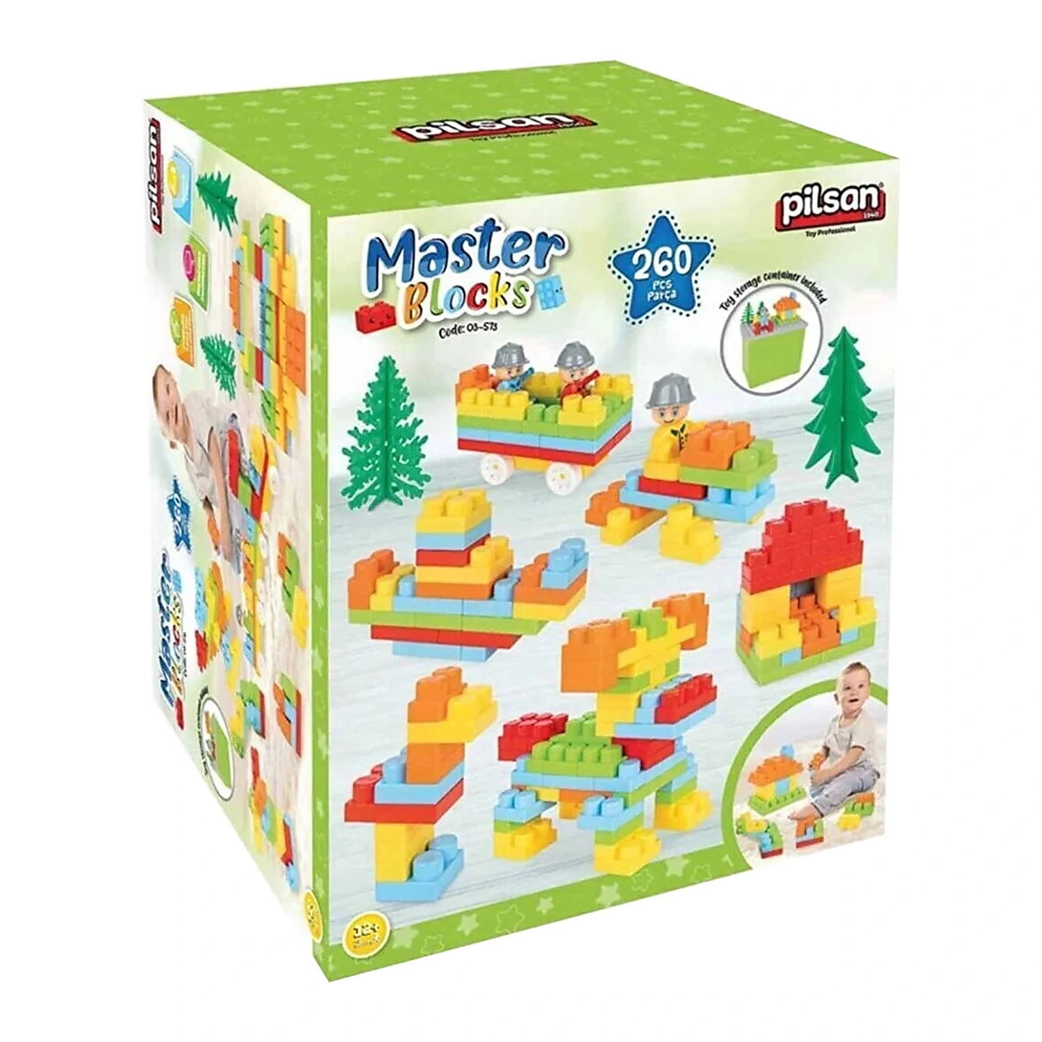 Jucarii - Set constructie Pilsan Master Blocks 260 piese