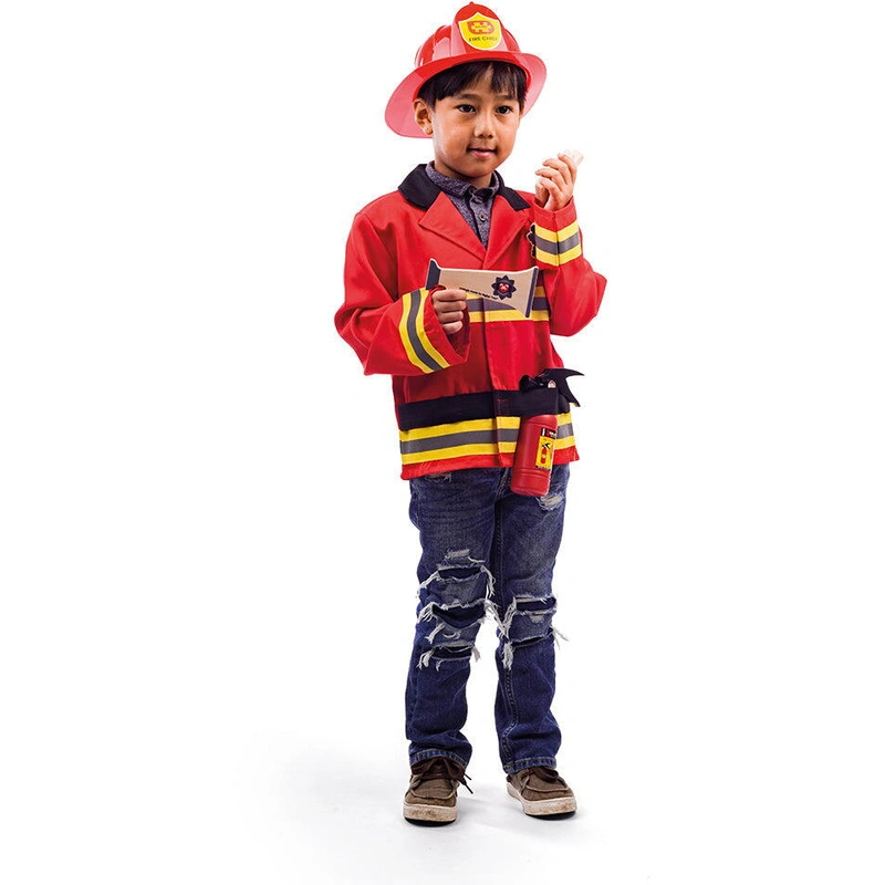 Jocuri si creativitate - Set costum si accesorii pompier pentru copii (3-5 ani)