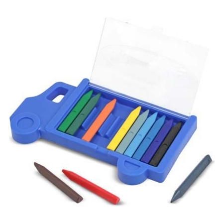Set creioane colorate triunghiulare Truck Melissa and Doug 12 buc 3 ani [0]