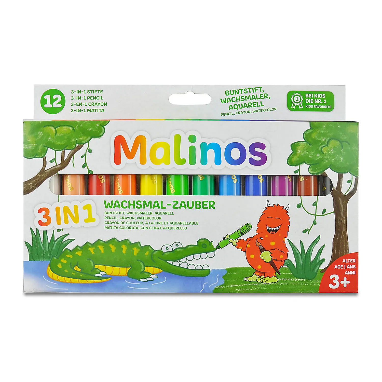 Desen, pictura si modelare - Set creioane retractabile - 12 culori