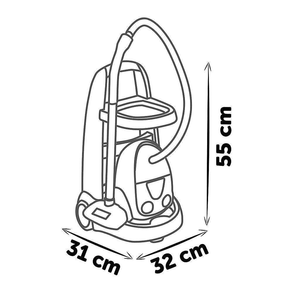 Set curatenie pentru copii cu troller si aspirator electronic negru [3]
