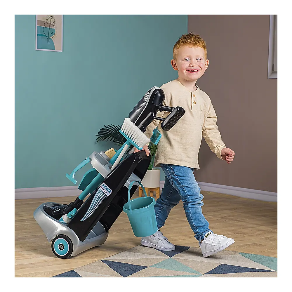Set curatenie pentru copii cu troller si aspirator electronic Rowenta negru [4]